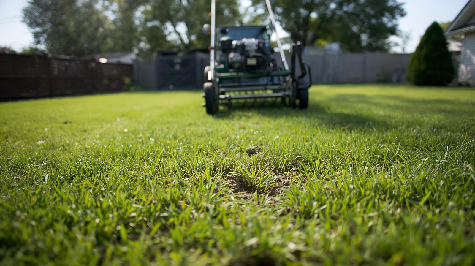 Lawn aeration service